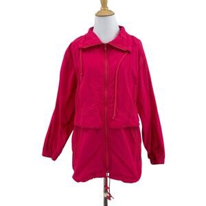 Vintage Eddie Bauer Jacket Womens S Small Valentine Windbreaker Zip Up 90s Nylon